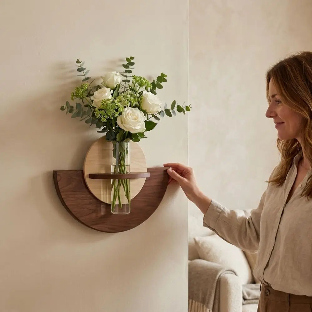 Wall Mount Plant Shelf For Indoor Home Office Display