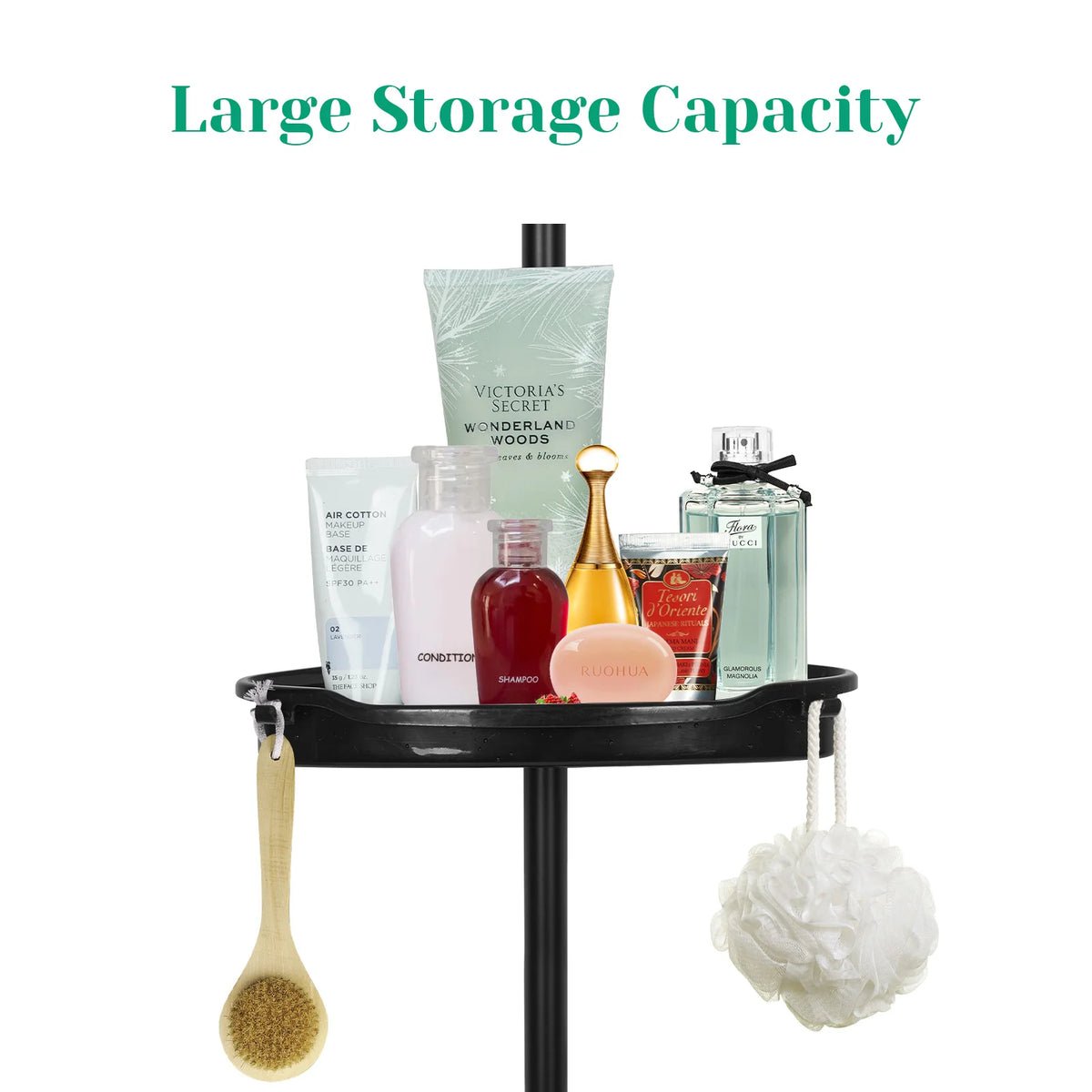 HiMISS Four Tier Corner Shower Caddy Adjustable Bathroom Storage Rack
