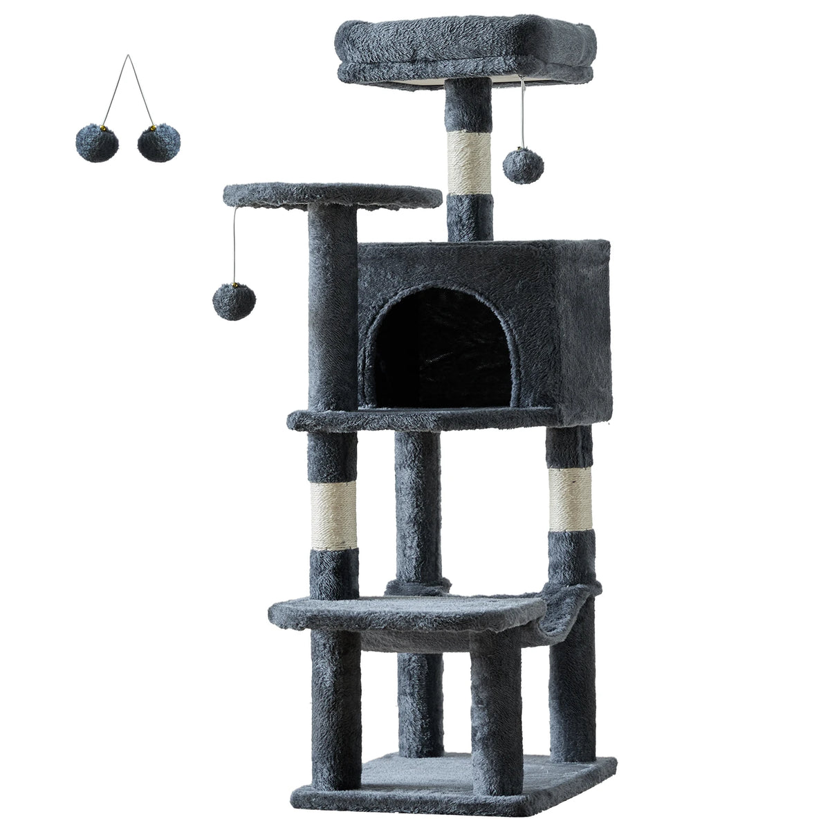 JHK Tall Cat Tree Featuring Sisal Scratching Posts And Perches