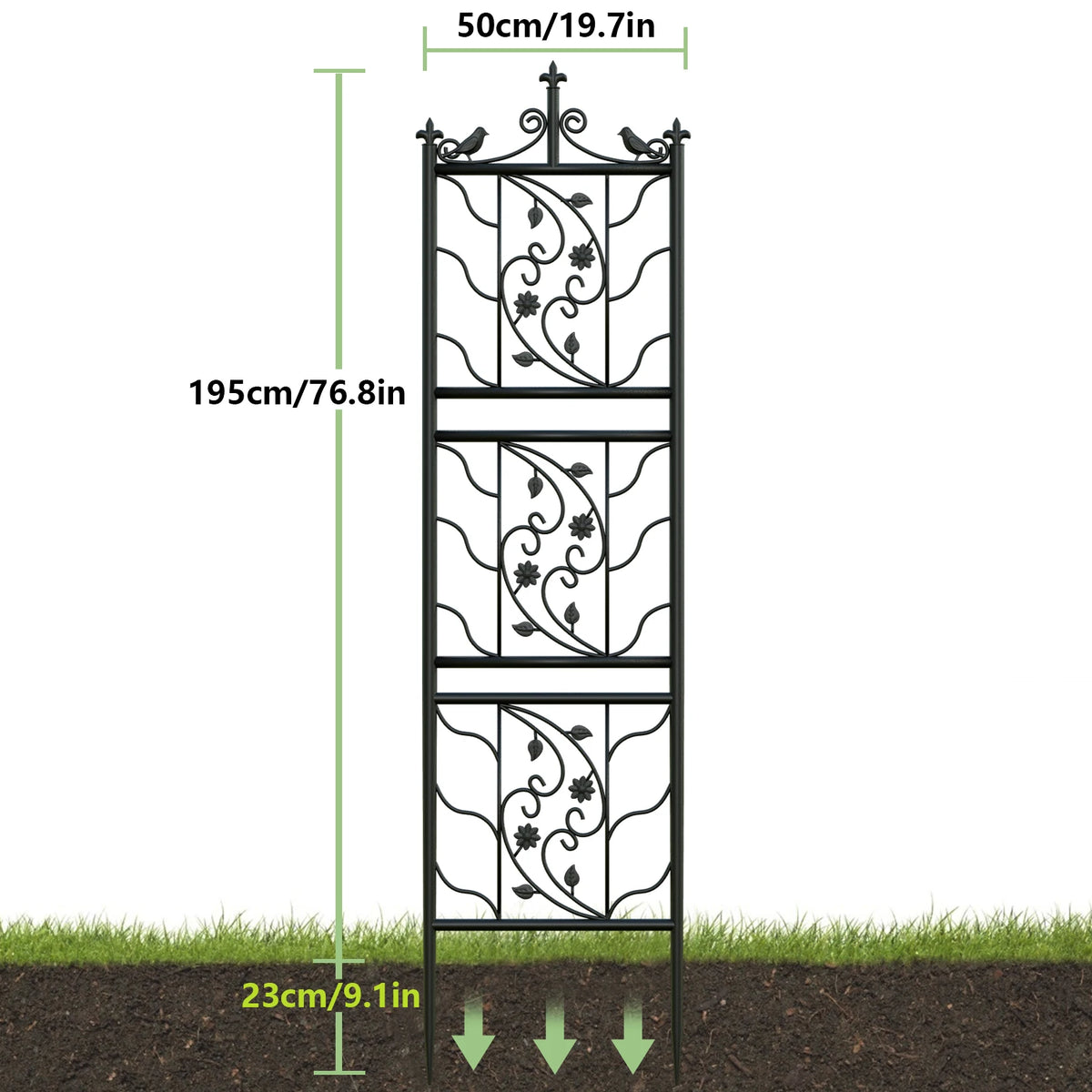 Decorative Garden Metal Trellis Panel For Outdoor Climbing Plants