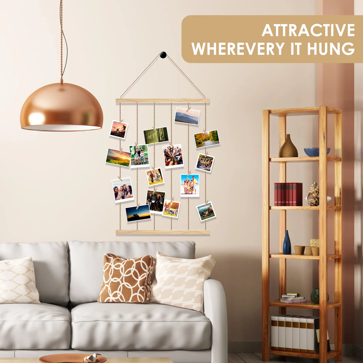 Wooden Collage Picture Frame For Hanging Multiple Wall Photos