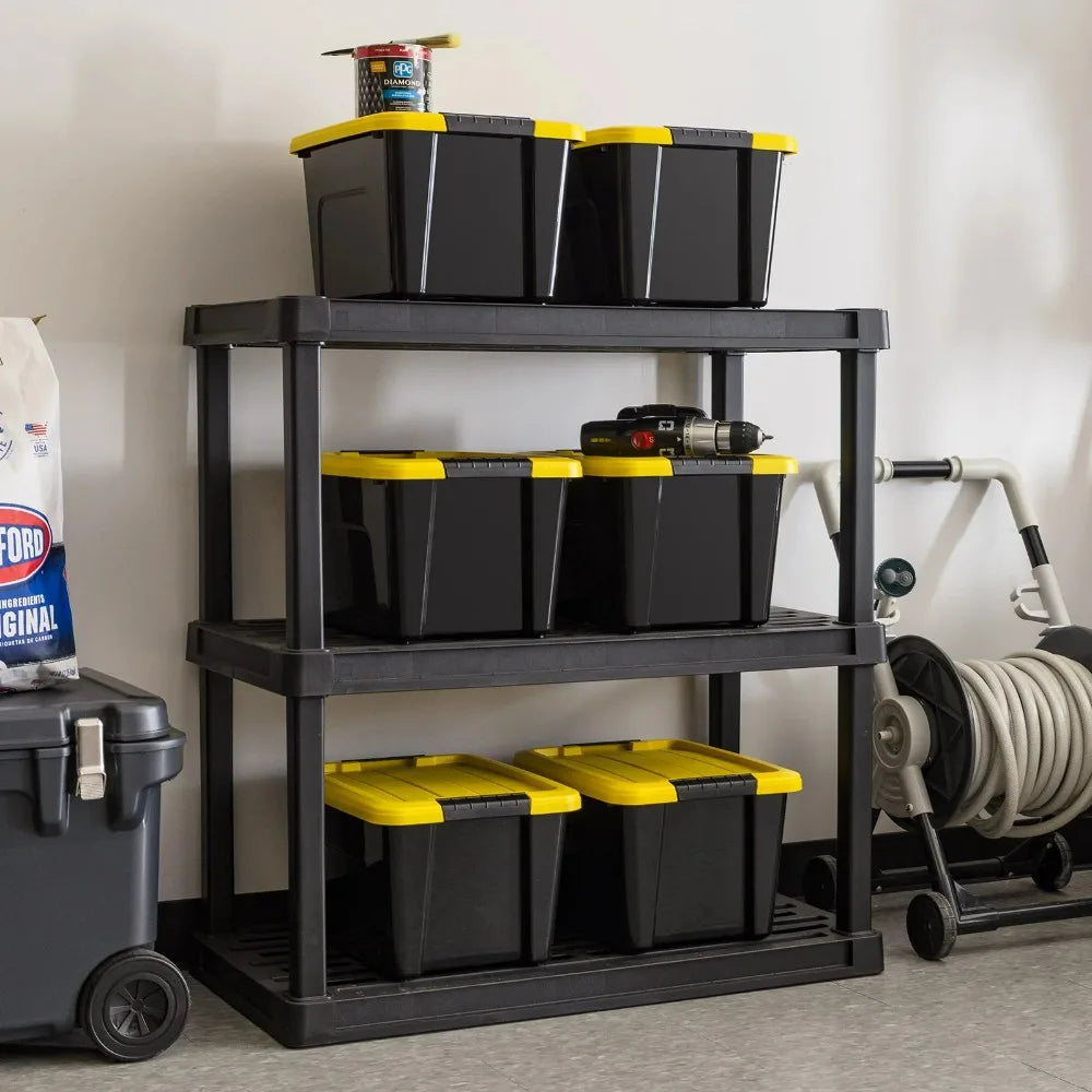 IRIS Durable Plastic Stackable Storage Bins With Lids