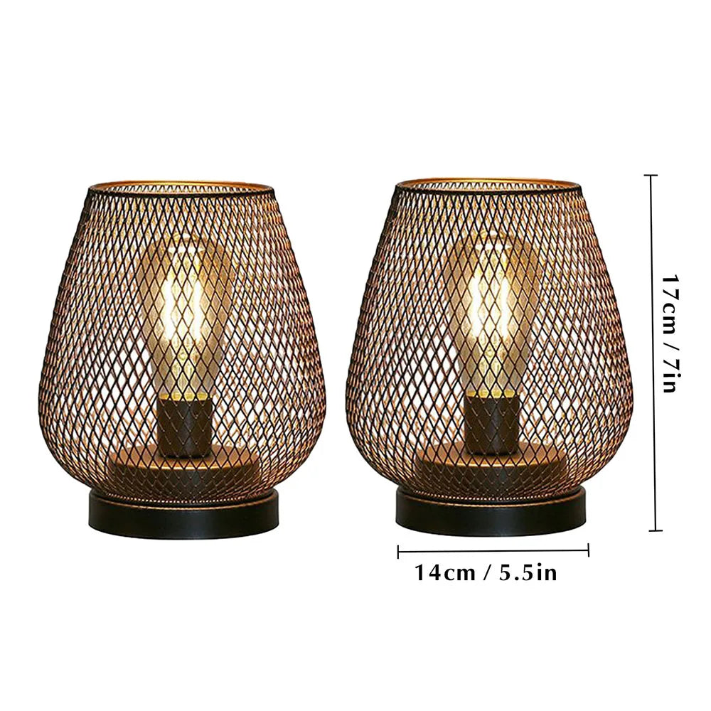 Newimage Metal Cage Cordless Battery Powered LED Lantern