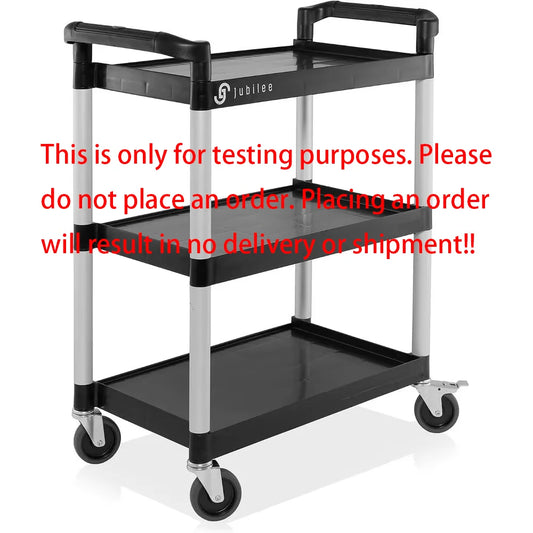 Jubilee Commercial Heavy Duty Three Tier Utility Cart With Wheels