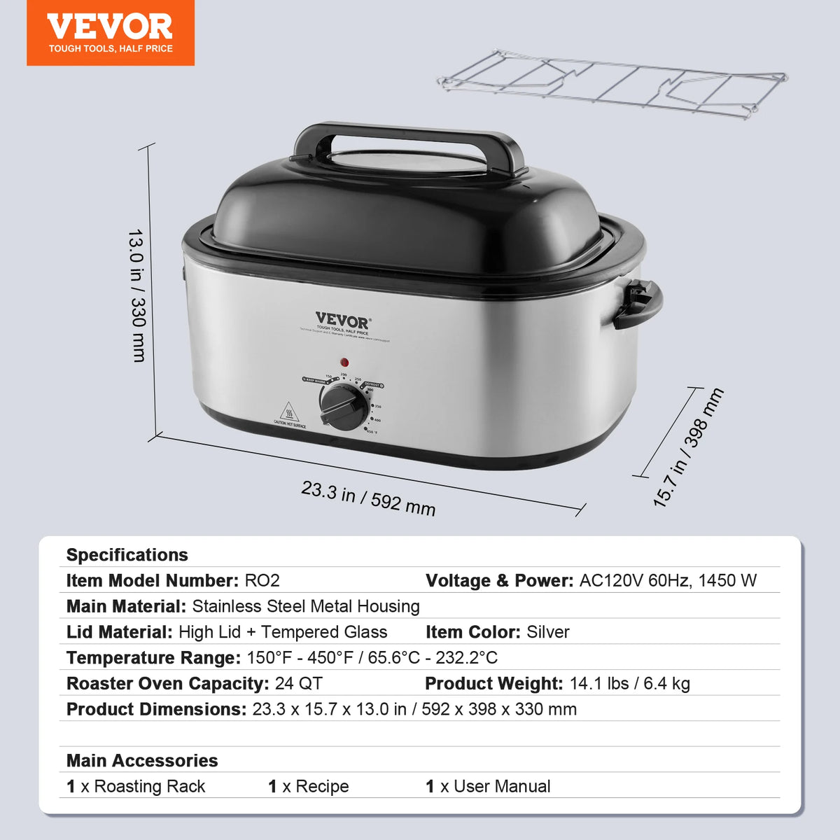 SucceBuy Electric Roaster Oven With Self Basting Lid Defrost Feature