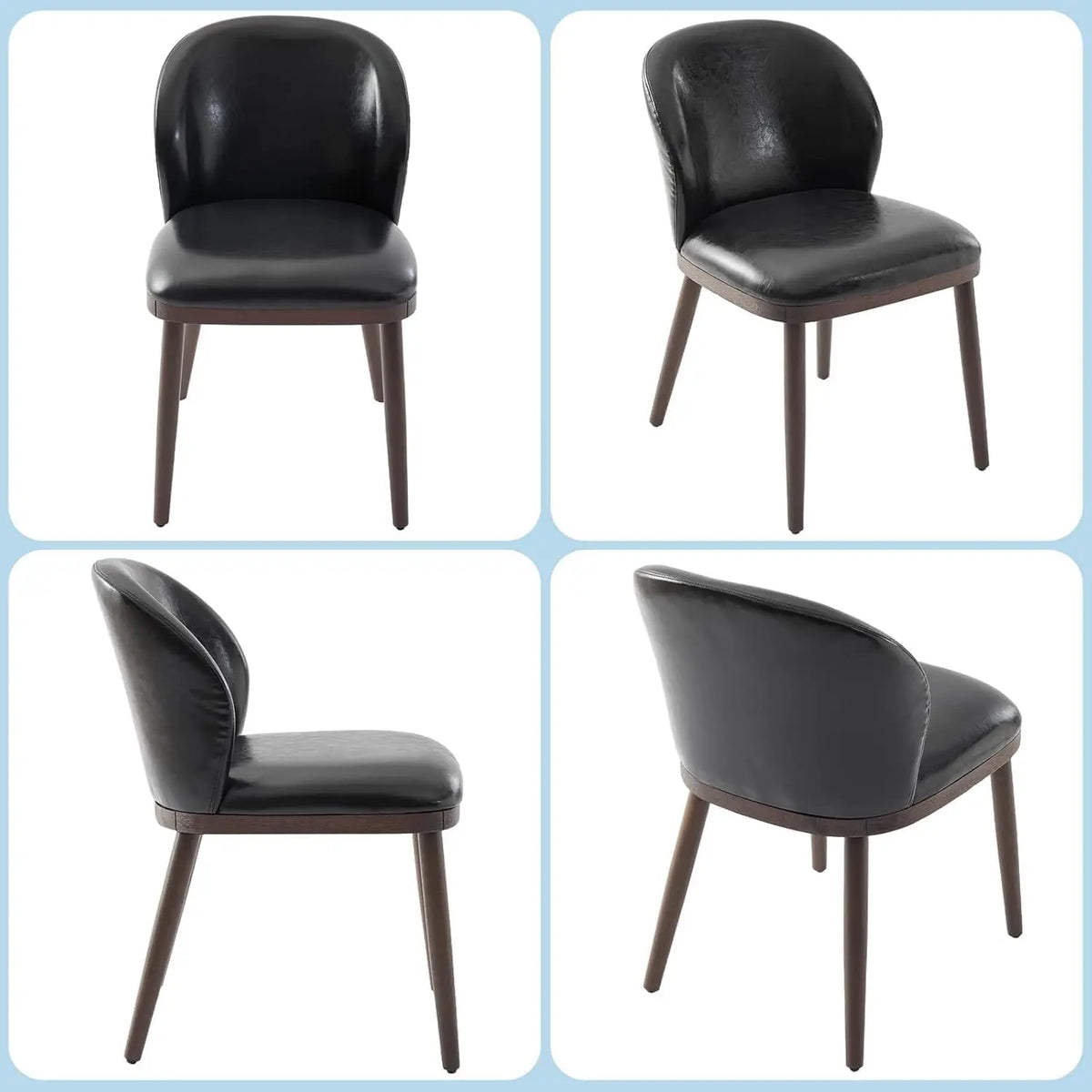 HiMISS Modern Upholstered Dining Chairs With Ergonomic Back Support