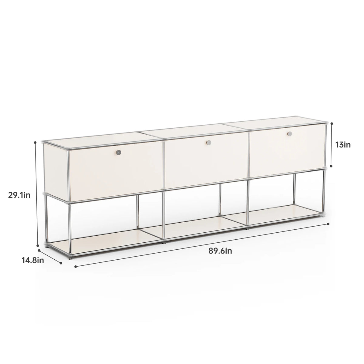 Modern Storage Cabinet Stainless Steel TV Stand Home Office Furniture