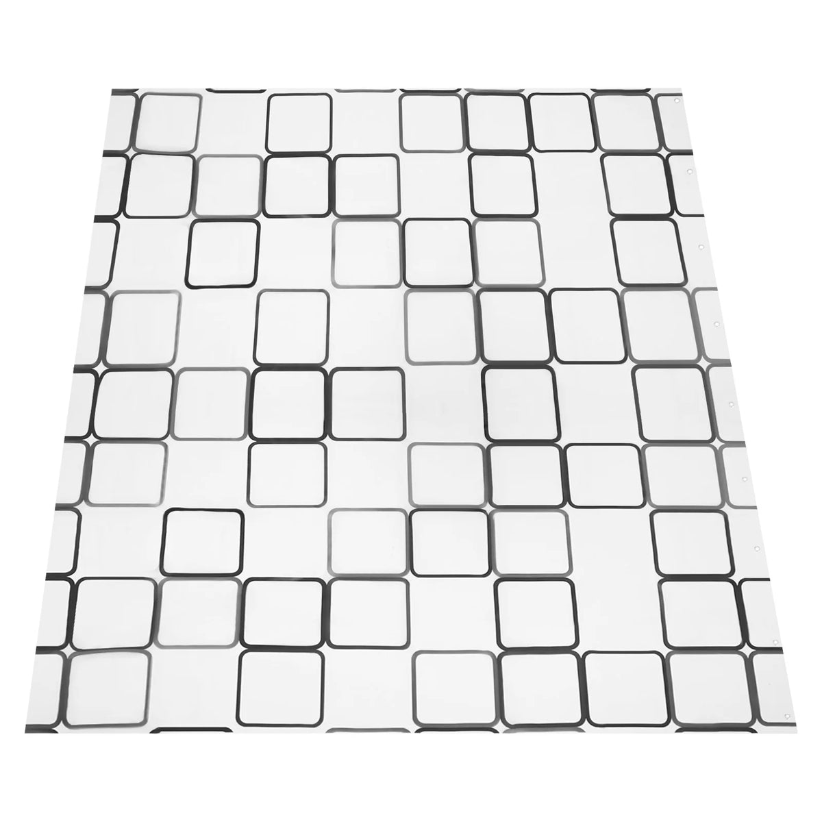 Waffle Texture Polyester Shower Curtain For Modern Bathrooms