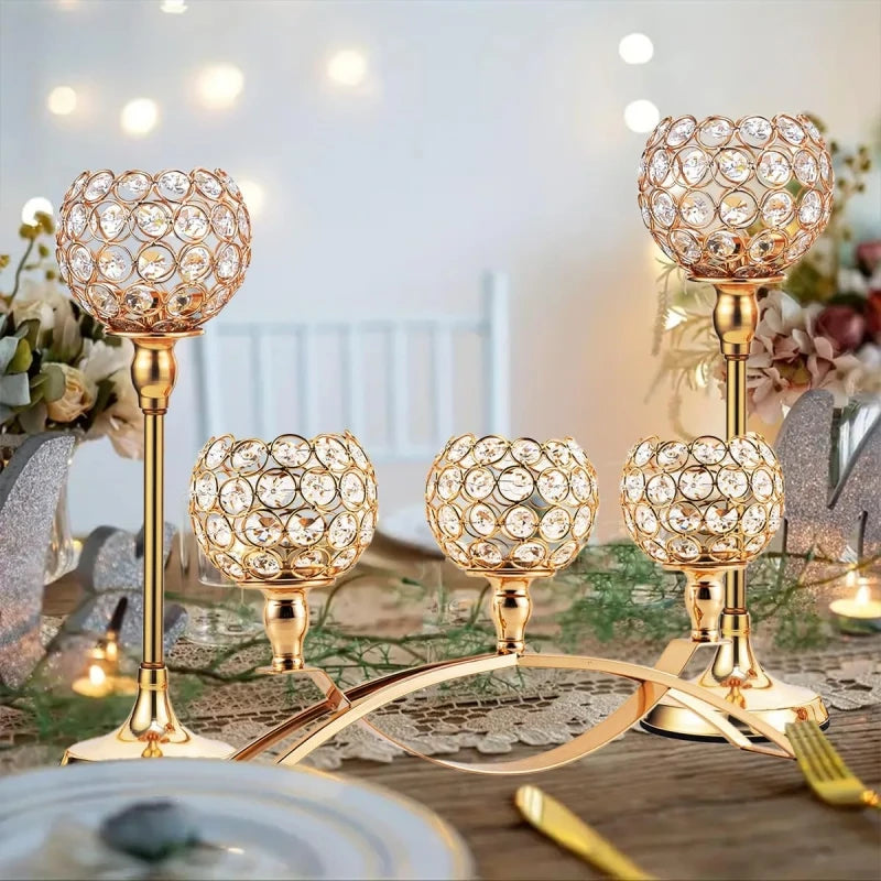 Vincigant Metal Three Arm Candelabra For Table Centerpieces