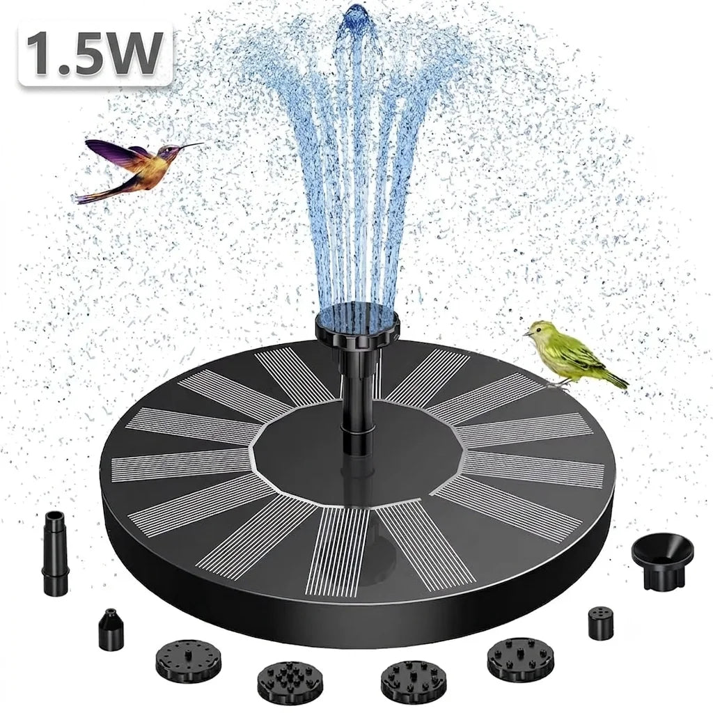 Robust Floating Solar Fountain With Six Nozzles For Garden Ponds