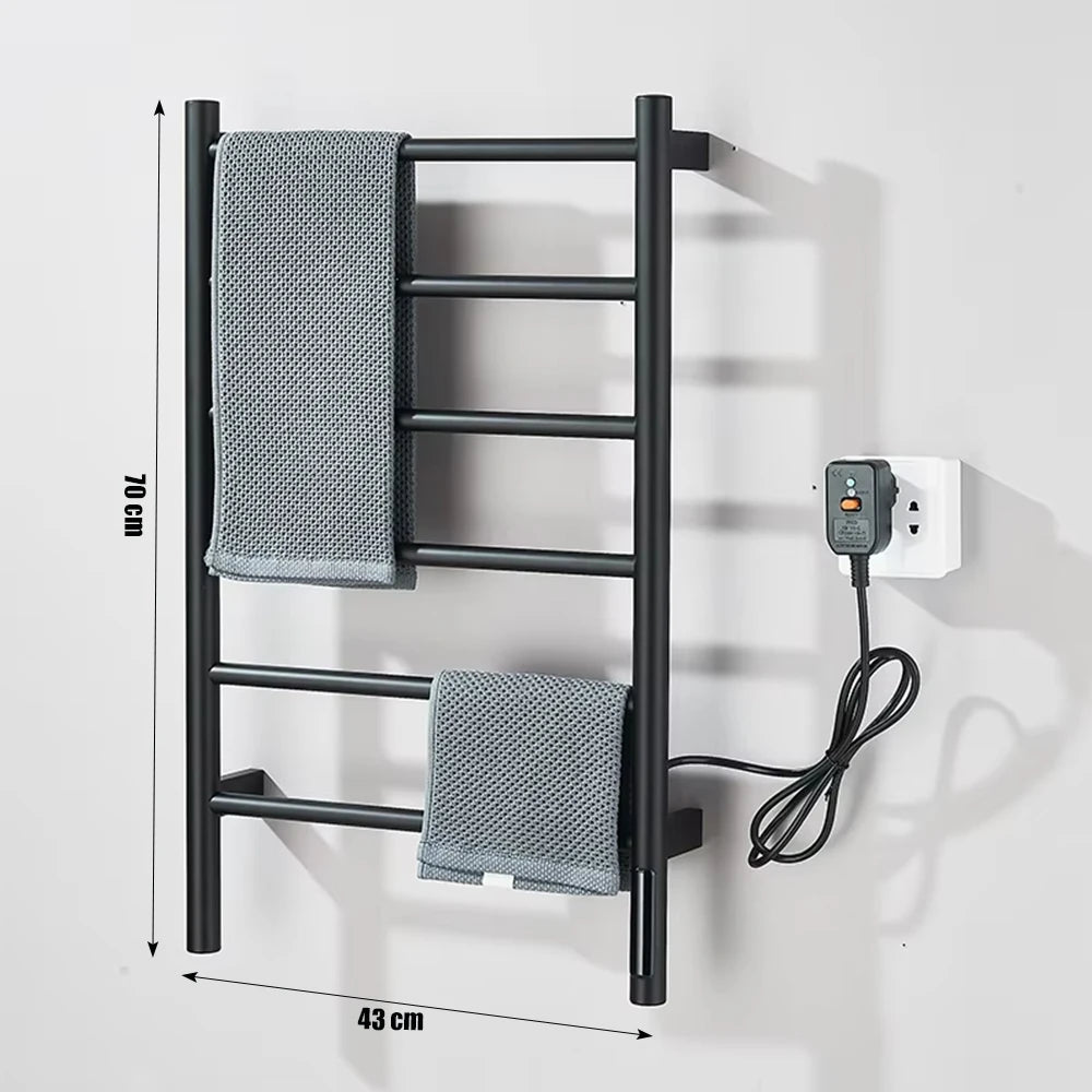 Shinesia Electric Towel Warmer Wall Mounted Digital Display Bathroom Rack