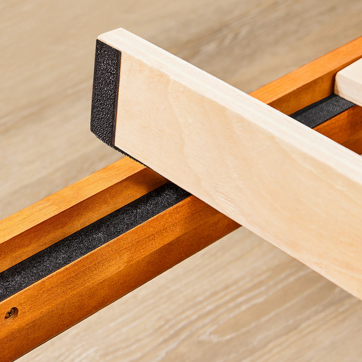 JHK Durable Pine Wood Bed Frame With Sturdy Slat Support