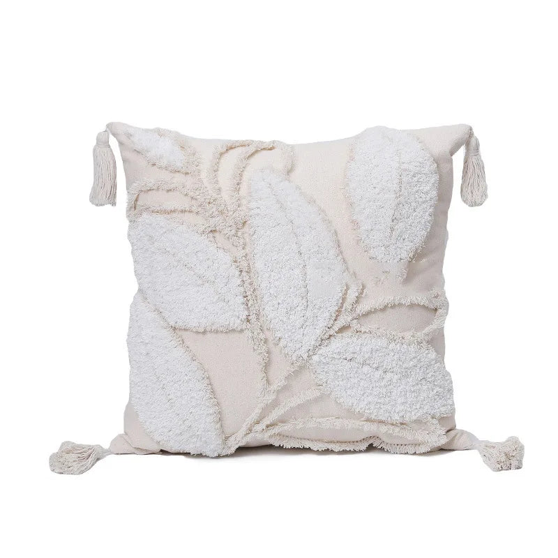 Light Luxury Floral Embroidered Pillow Case and Cushion Cover
