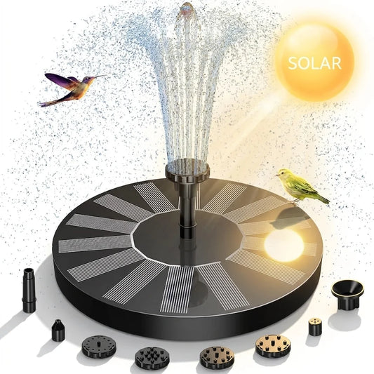 Robust Floating Solar Fountain With Six Nozzles For Garden Ponds