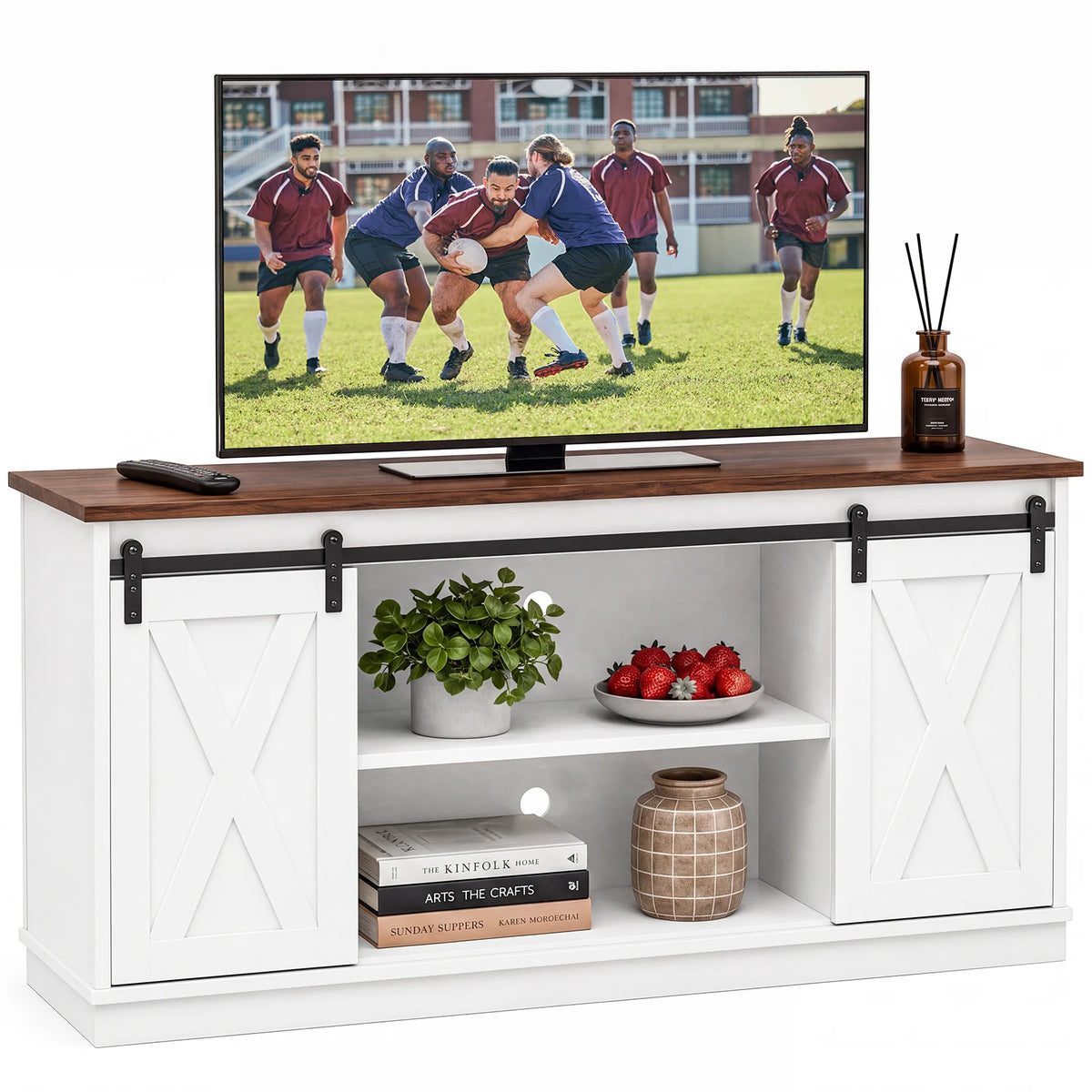 MCQ Modern Wood Storage TV Media Console Cabinet Unit