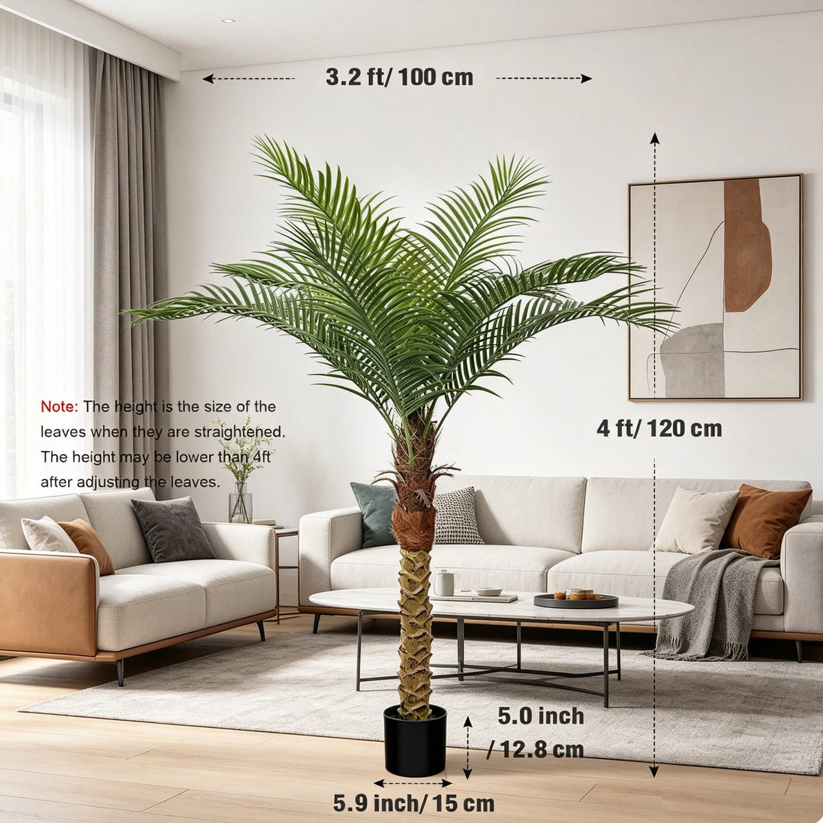 Olitree Artificial Faux Palm Tree Indoor Outdoor Home Decor