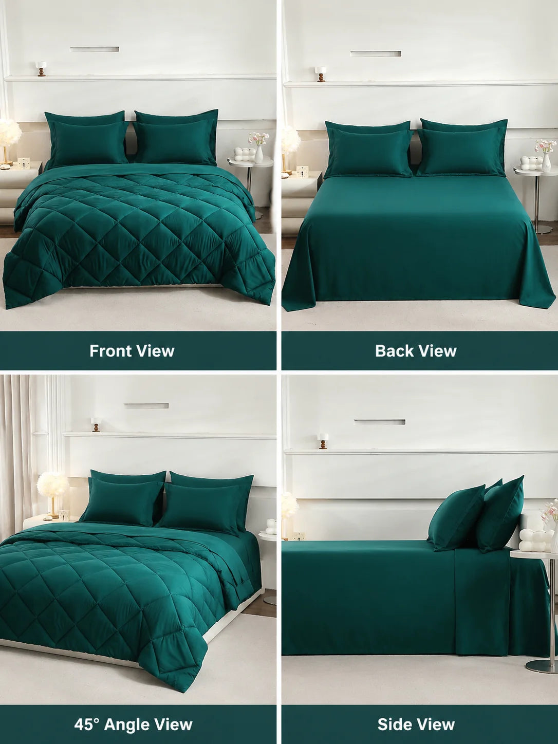 EasYum 5 Piece Bedding Set With Quilted Comforter And Sheets