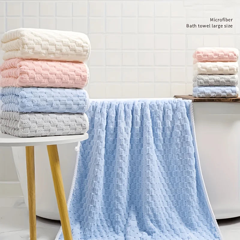 Waffle Weave Bath Towels Ultra Soft Absorbent Quick Dry Set