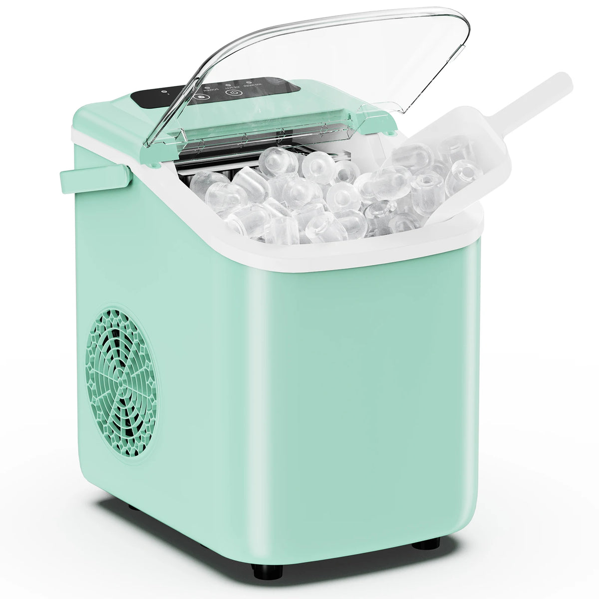 Portable Countertop Ice Maker With Scoop Basket And Handle