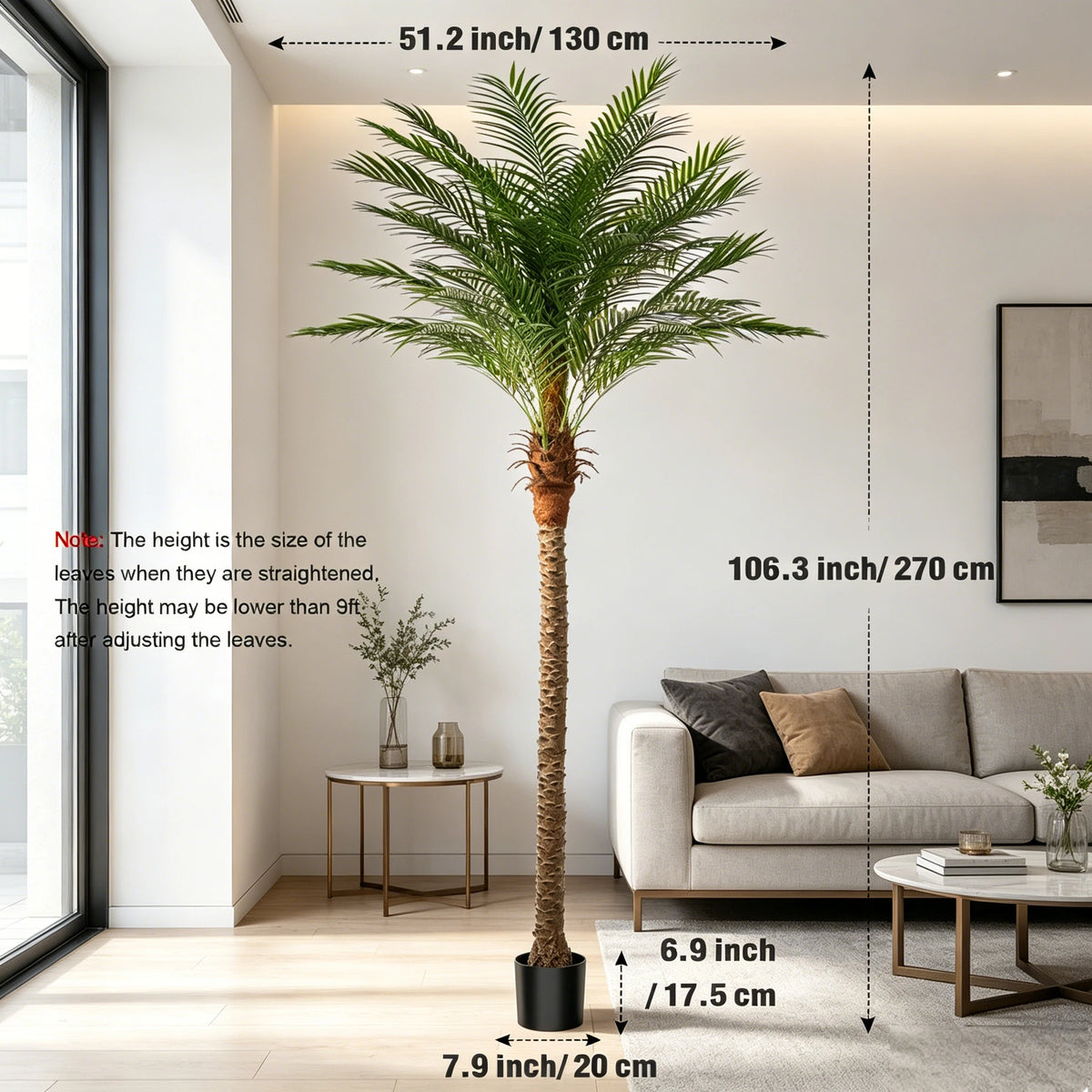Olitree Artificial Faux Palm Tree Indoor Outdoor Home Decor