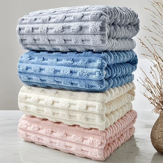 Waffle Weave Bath Towels Ultra Soft Absorbent Quick Dry Set