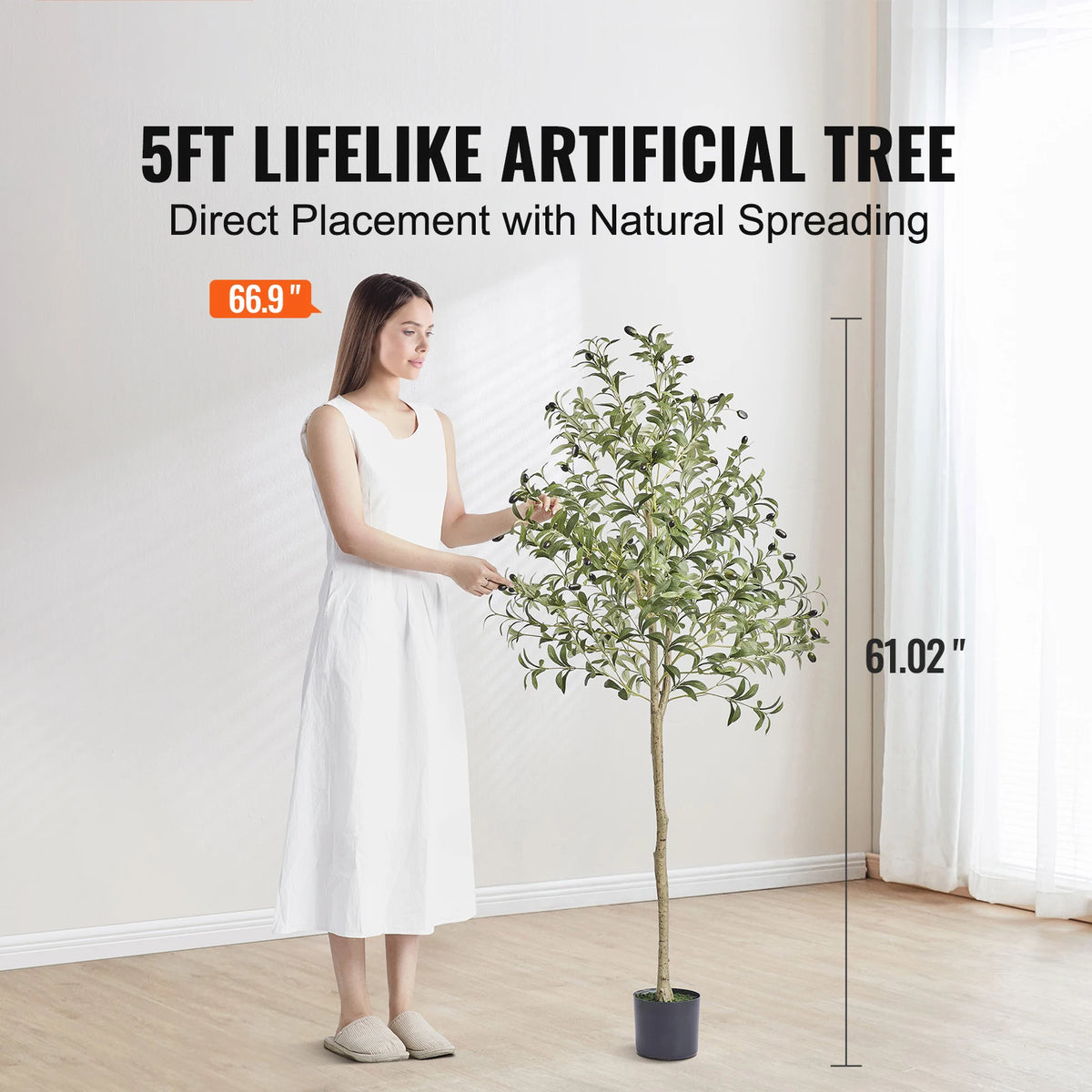 SucceBuy Artificial Olive Tree For Home And Patio Decor