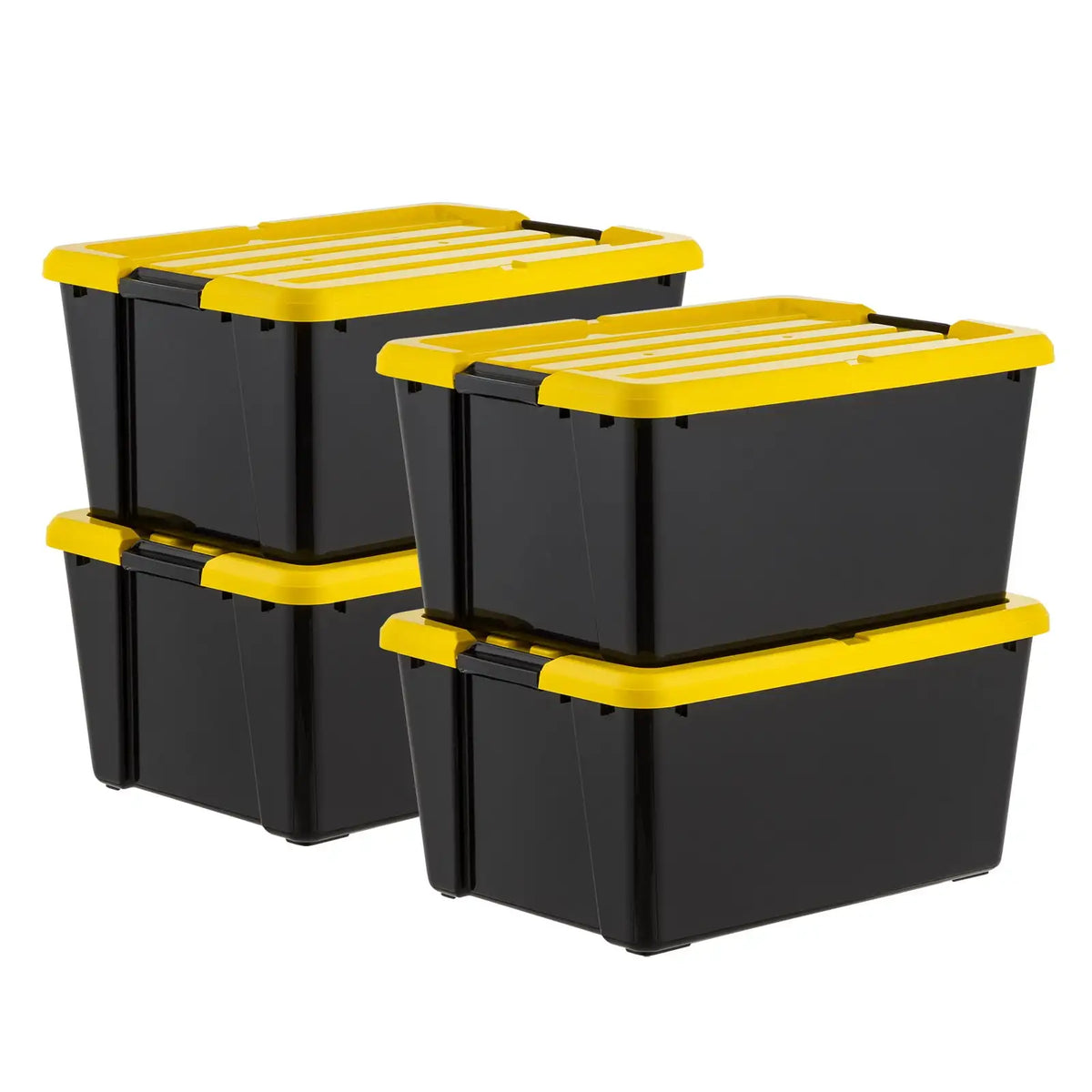 IRIS Durable Plastic Stackable Storage Bins With Lids