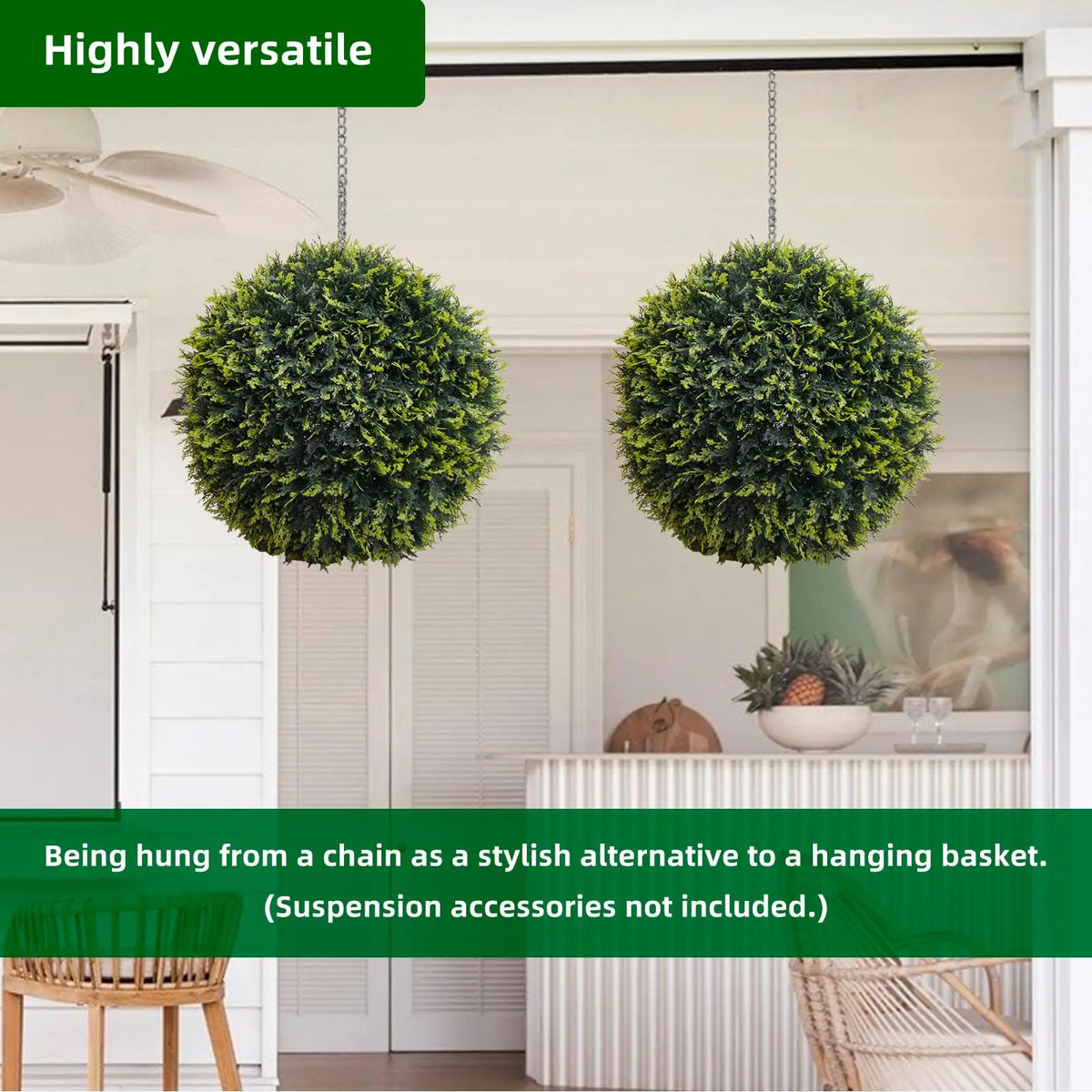 Studyset Artificial Topiary Balls For Outdoor Garden Decor