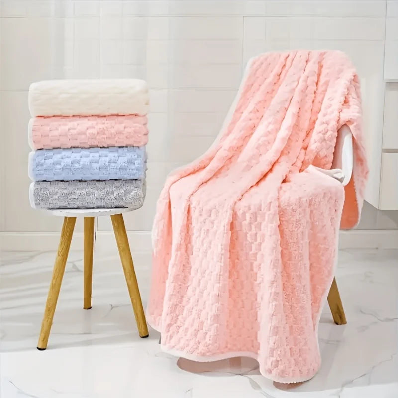Waffle Weave Bath Towels Ultra Soft Absorbent Quick Dry Set