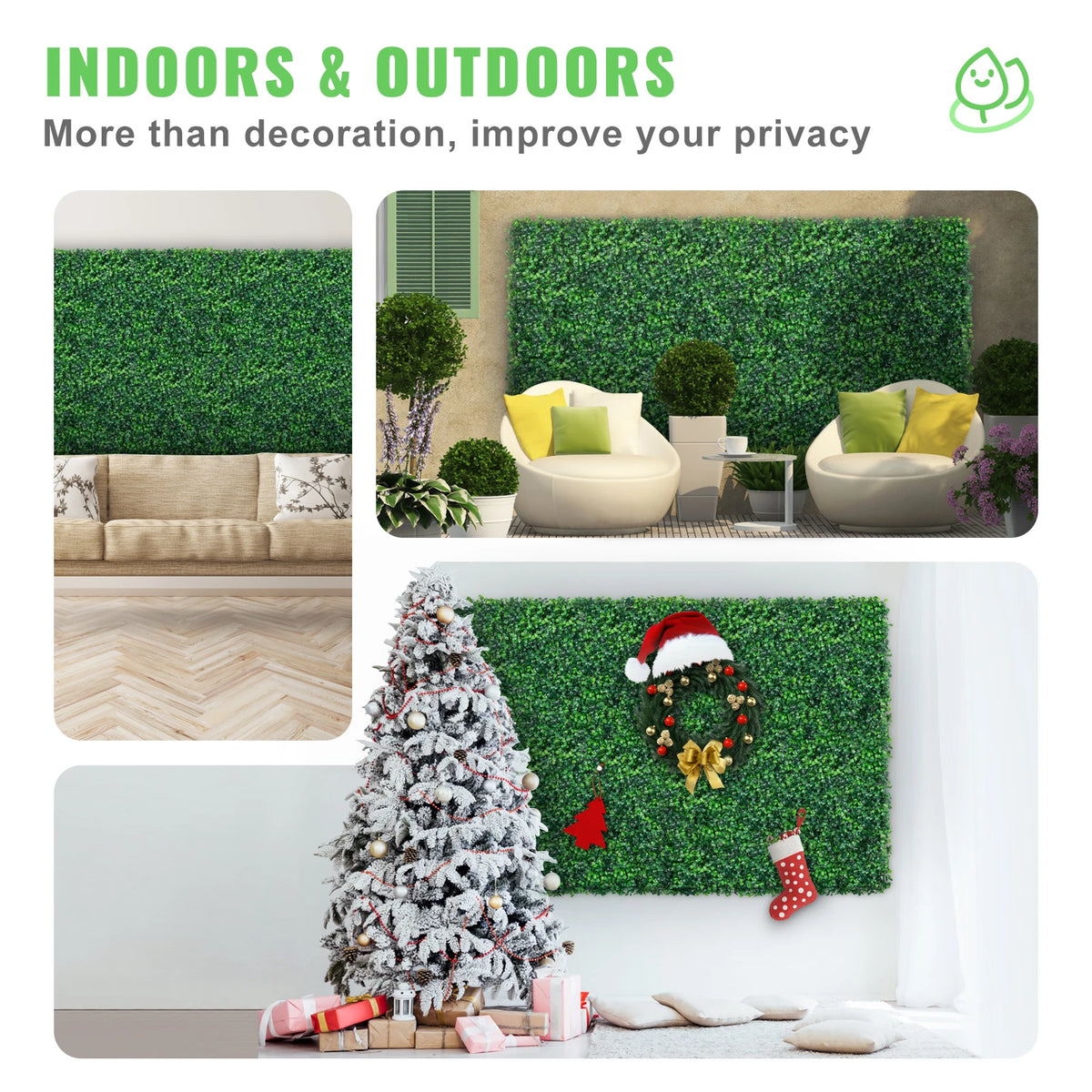 SucceBuy Artificial Boxwood Wall Panels For Garden Decor
