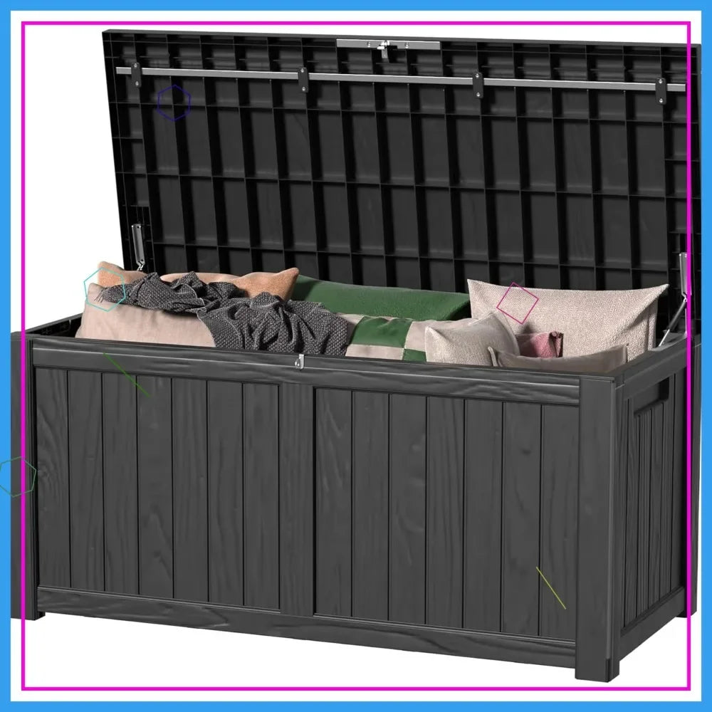 Lockable Waterproof Outdoor Storage Deck Box For Patio Garden Tools