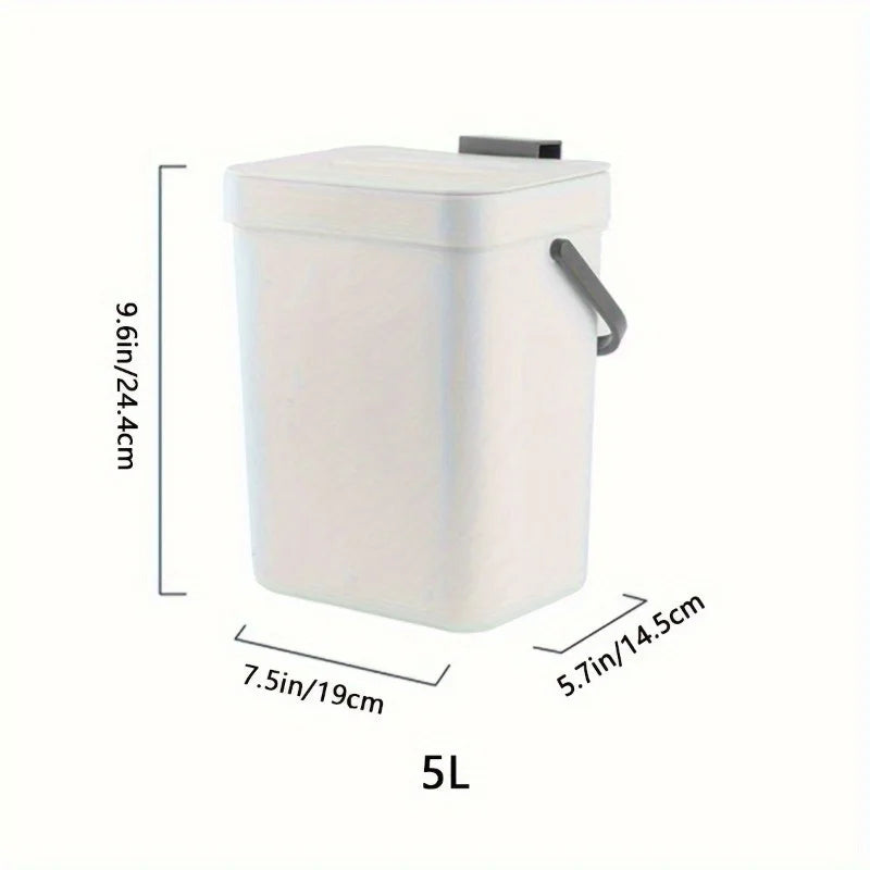 Compact Quiet Trash Can For Kitchen And Office Desktop Storage