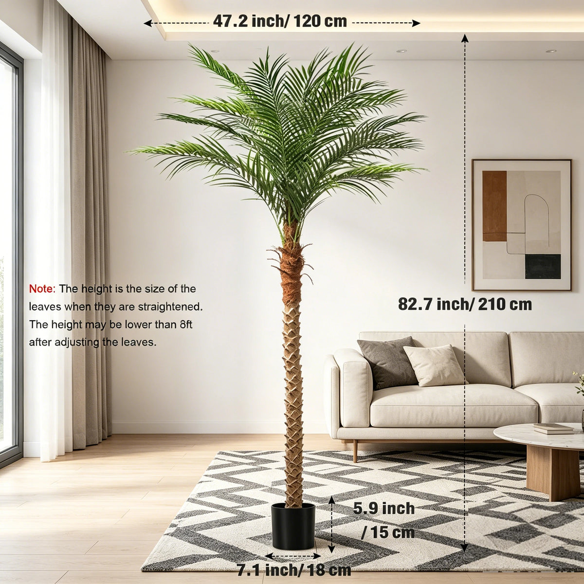 Olitree Artificial Faux Palm Tree Indoor Outdoor Home Decor