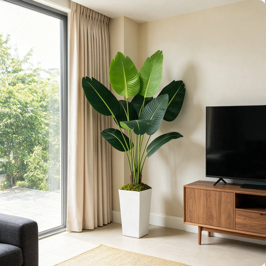 Olitree Faux Bird Of Paradise Potted Tree For Indoor Home Decor