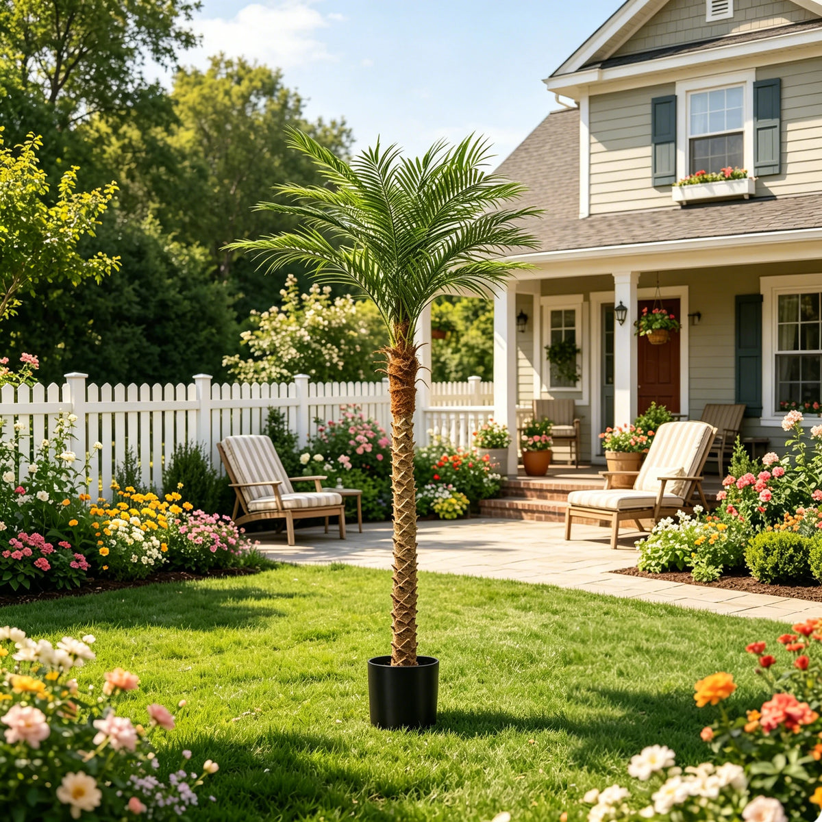 Olitree Artificial Faux Palm Tree Indoor Outdoor Home Decor