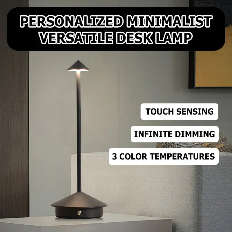 GGbingo Wireless Rechargeable LED Bedside Lamp Touch Control Desk Light