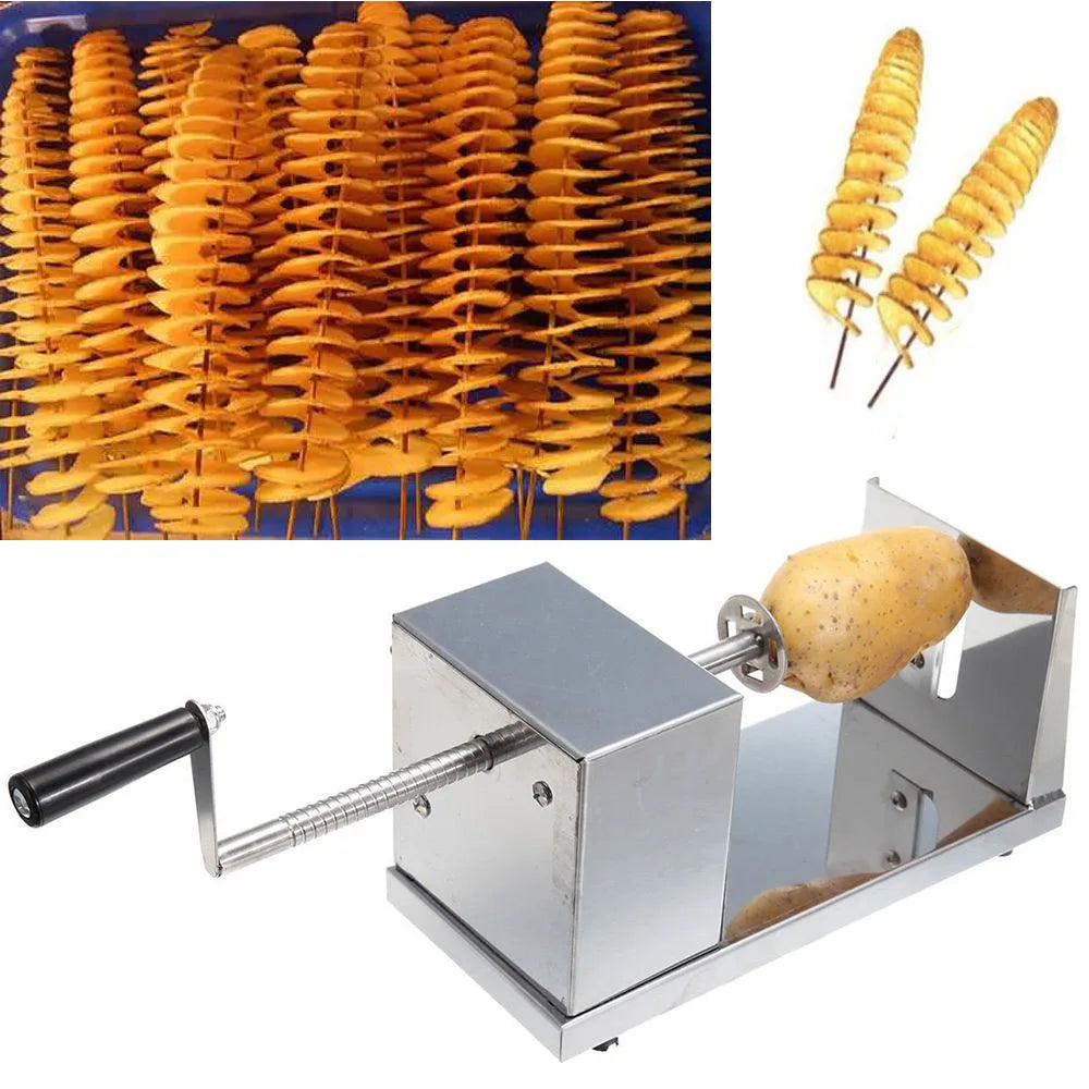 Stainless Steel Spiral Potato Cutter and Apple Slicer