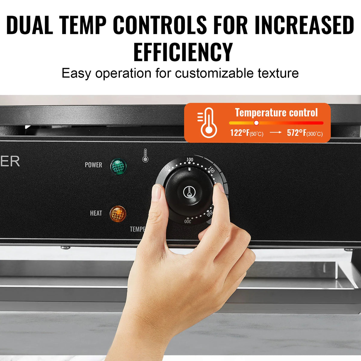 SucceBuy Commercial Electric Crepe Maker With Temperature Control