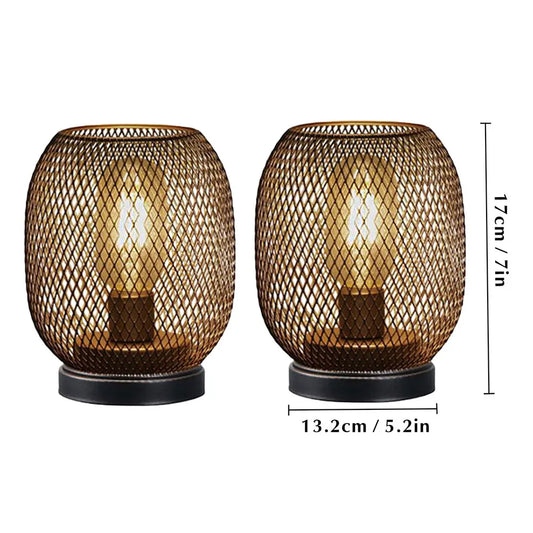 Newimage Metal Cage Cordless Battery Powered LED Lantern
