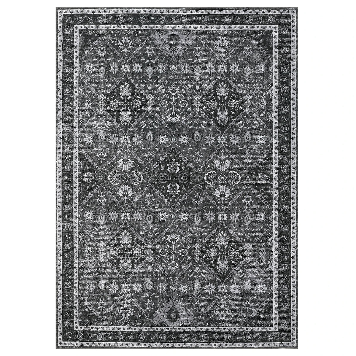 Machine Washable Non Slip Polyester Area Rug For Living Rooms