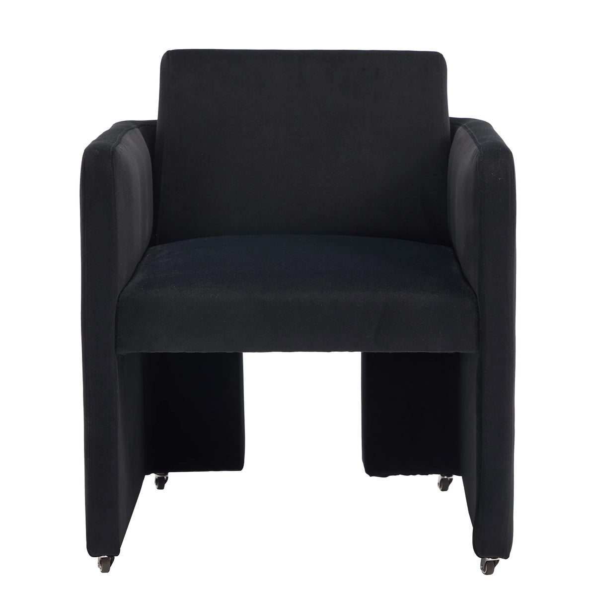 Modern Velvet Upholstered Barrel Chair For Living Room