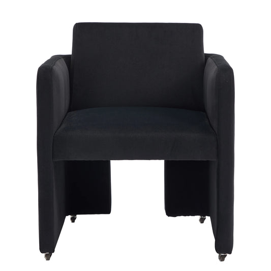 Modern Velvet Upholstered Barrel Chair For Living Room