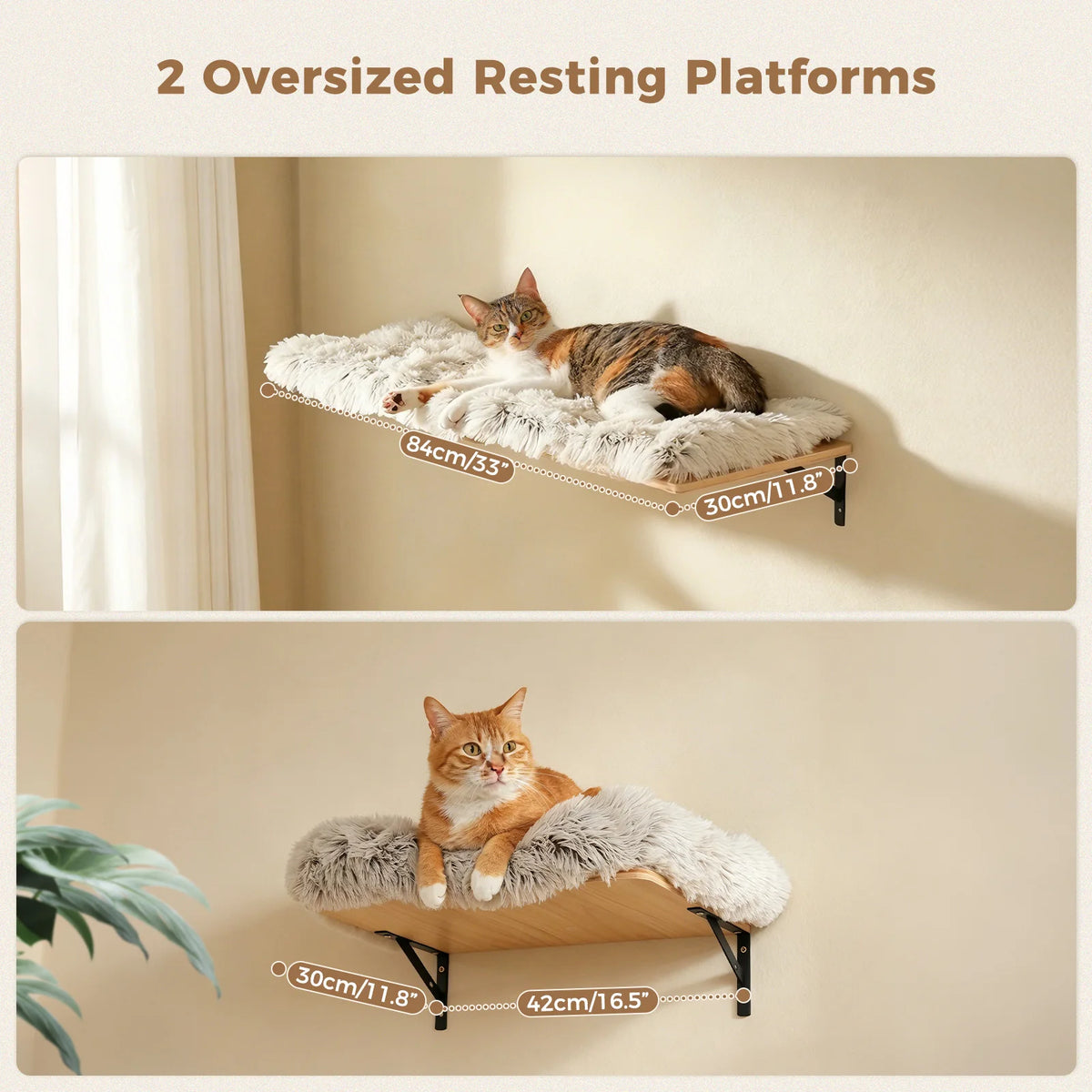 PAWZ Road Wooden Cat Climbing Wall Shelves Sisal Scraper Rope