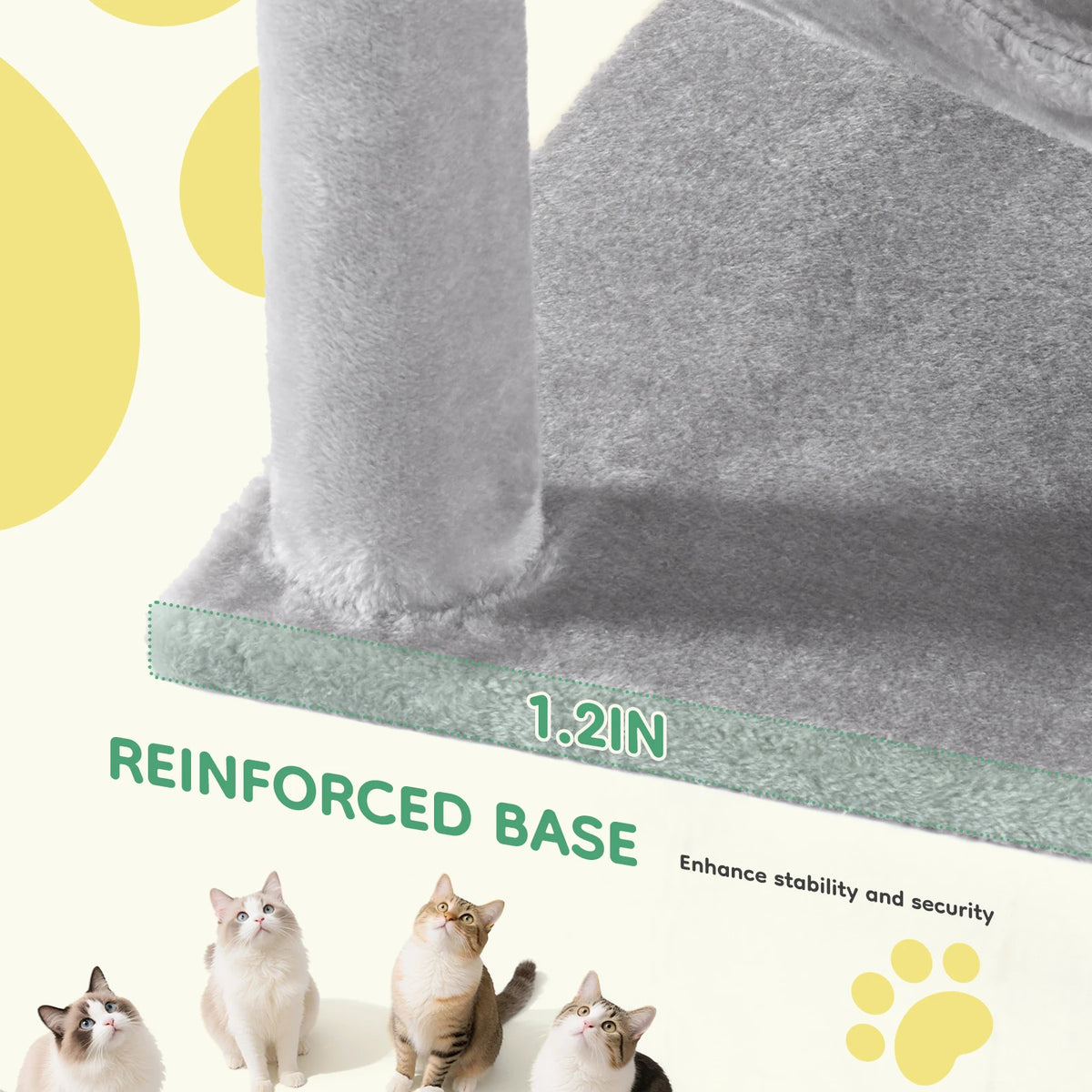 JHK Tall Cat Tree Featuring Sisal Scratching Posts And Perches