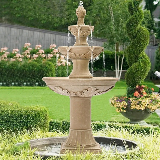 Cascading Resin Water Fountain For Indoor And Outdoor Garden Decor