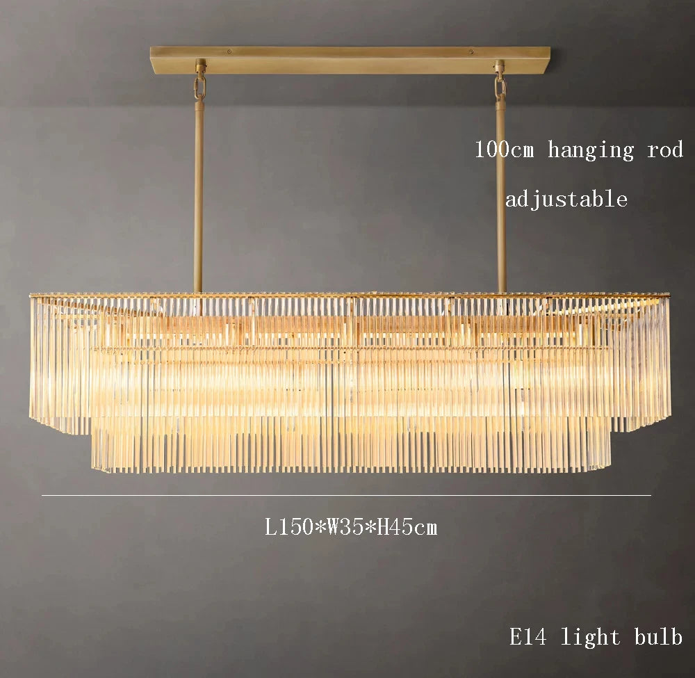 Nordic Luxury Glass Chandelier Pendant Light for Living Room Hotel