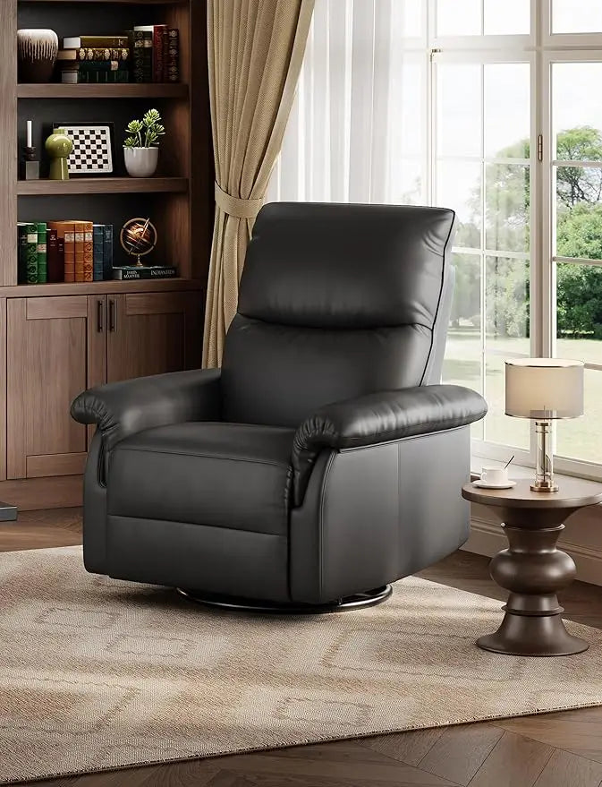 Luxury PU Leather Recliner Rocker Chair For Living Room