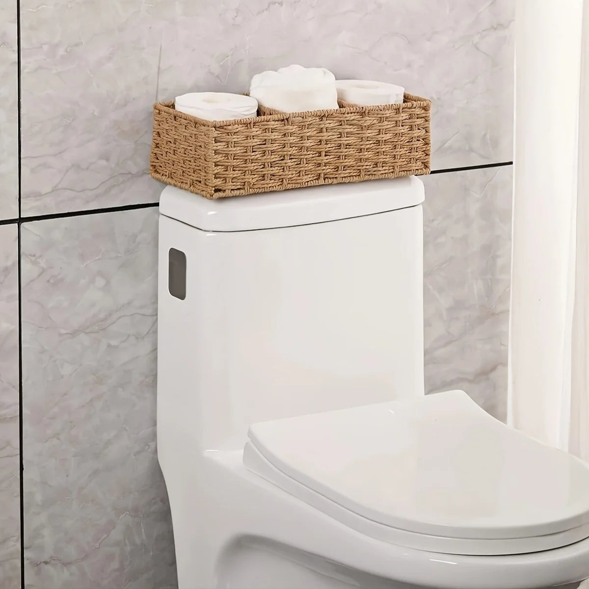 Handmade Plant Fiber Paper Rope Bathroom Tissue Storage Box
