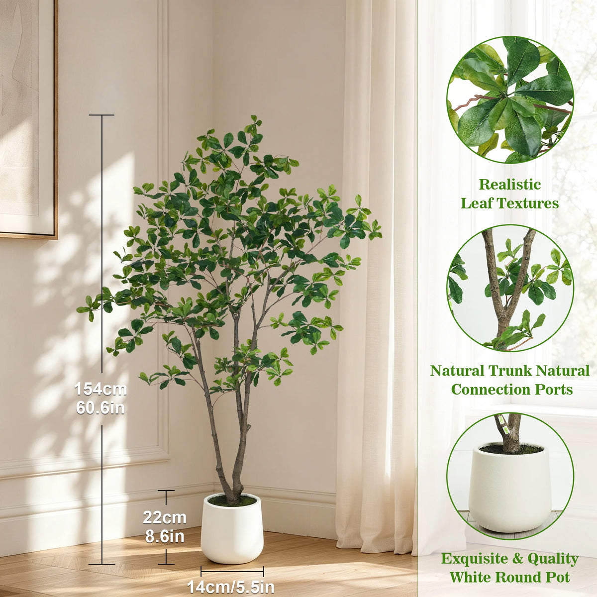 Olitree Artificial Olive Tree With Wooden Trunk For Home Decor