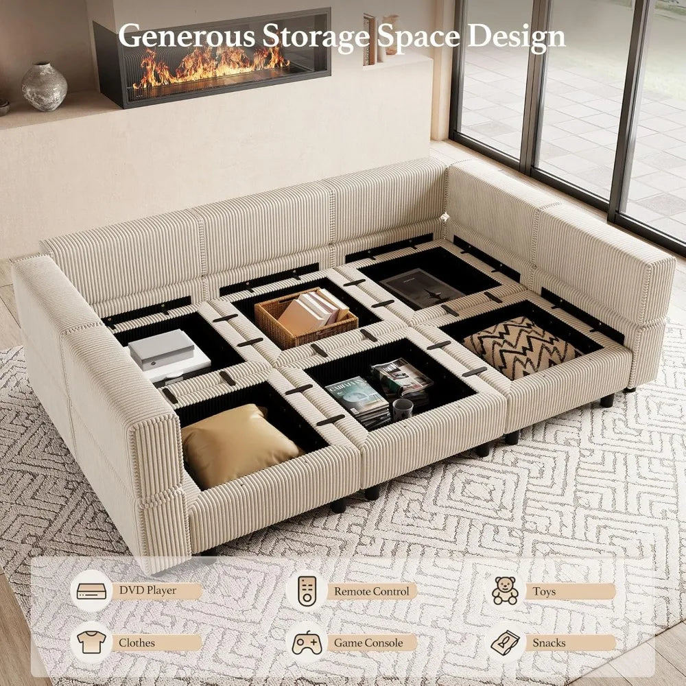 Xiaolang Modular Sectional Sofa With Deep Storage And Memory Foam